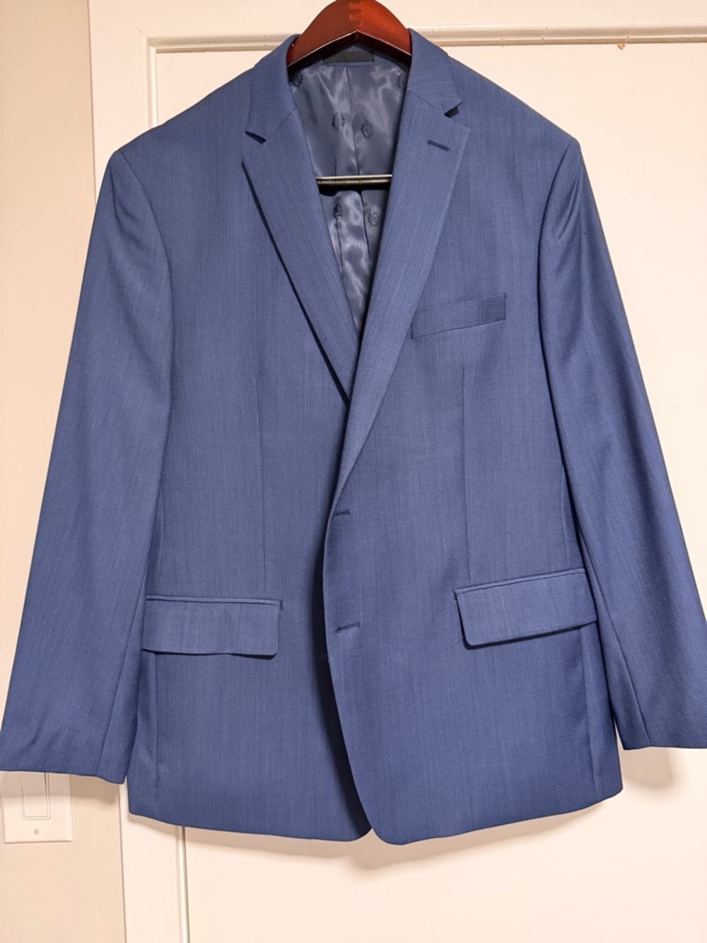 Men's Blue Single-Breasted Blazer
